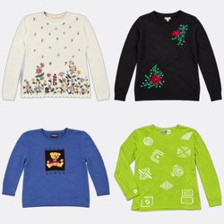 VR-470 Vintage Patterned and Embroidered Sweaters