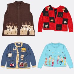 Novelty Patterned Knitwear Cardigans and Vests