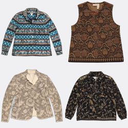 Tapestry Unlined Jackets With Buttons