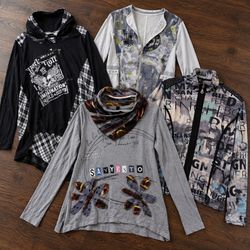 008 Tops de survêtement zippés à motifs et hauts