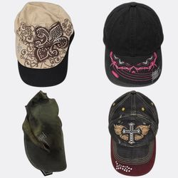 CR13338 Vintage Skull Caps Bundle