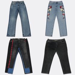 Embellished and Embroidered Denim Jeans RV # 1937