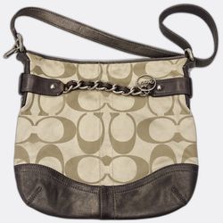 Coach Handbags Monogram Canvas Leather