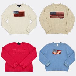 Polo Ralph Lauren American Flag Sweaters