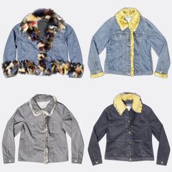 Fur Collar Denim Jackets Selection
