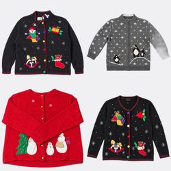 Wholesale Vintage Christmas Sweaters Bundle | 10pc..