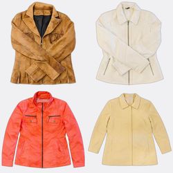 Casual Leather Jackets With Zippers103