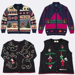 Vintage Christmas & Cottagecore Sweater Bundle | 1..