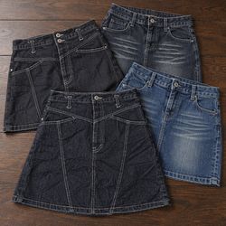 B-27 Denim Midi Skirts Lot