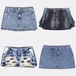 Denim Mini Skirts Selection
