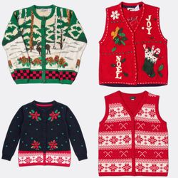 Wholesale Vintage Christmas Sweaters Bundle | 10pc..