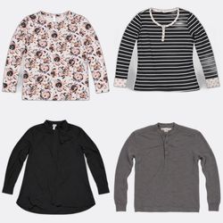 Women's Long Sleeve Printed Top