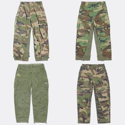 Vintage Military Pants and Camo Cargo Trousers
