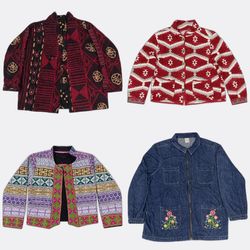 Vintage Embroidered Denim Jackets