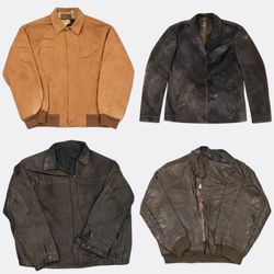 Vintage Leather and Suede Outerwear Jackets