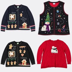 Vintage Christmas & Cottagecore Sweater Bundle | 1..