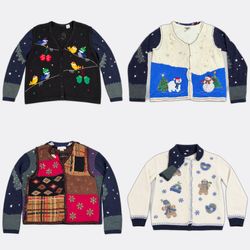 Code#024 Novelty Weihnachts-Strickjacken und Weste..