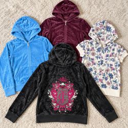Juicy Couture Velvet Zip Up Hoodies
