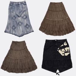 Y2K Style Skirts Tops and Accessories-AV-188