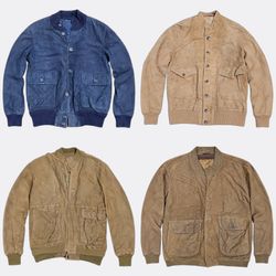 Button Front Suede Bomber Jackets