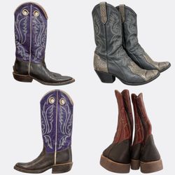 Western Leather Cowboy Boots