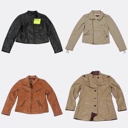 Y2K Vintage Leather Jacket – Oversized Retro Biker..