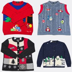 Wholesale Vintage Christmas Sweaters Bundle | 10pc..