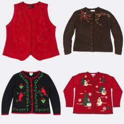 Vintage Christmas & Cottagecore Sweater Bundle | 1..