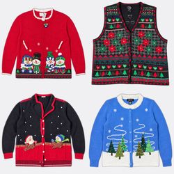Wholesale Vintage Christmas Sweaters Bundle | 10pc..