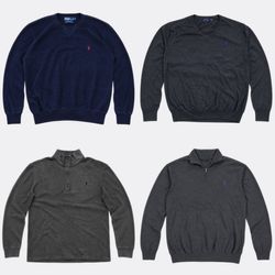 Polo Ralph Lauren Sweaters Crew Neck V-Neck Quarte..