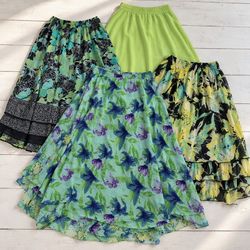 Y2K Floral and Printed Patterned poly  Skirts (GRF..