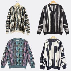 1061 Vintage Patterned Knit Sweaters and Cardigan