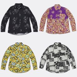Patterned Long and Short Sleeve Button-Up Shirts