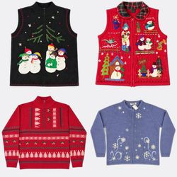 Wholesale Vintage Christmas Sweaters Bundle | 10pc..