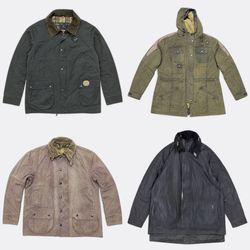 Casacos encerados Barbour Burberry Lote
