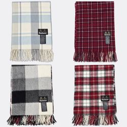 Barbour Plaid Fringe Scarves