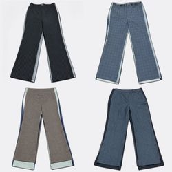 Women's Y2K Formal Pants in Plaid and Pinstripe