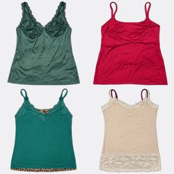 Women Lace Trim Camisole Tops