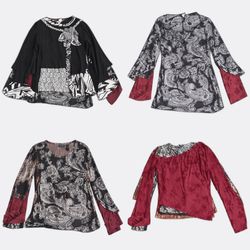 Y2K Women's Printed and Patterned Blouses