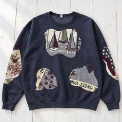 Upcycle Oversize Sweatshirt With Tapestry (Dv-10-1..