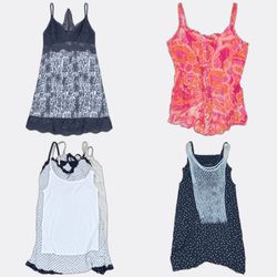 Lace Trim and Printed Camisoles