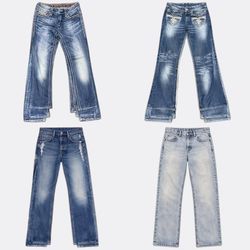RT-1529 Rock Revival Straight Bootcut Denim Jeans