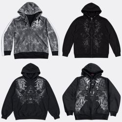 Affliction Zip Up Hoodies