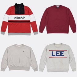 adidas Nike Graphic Crewneck Sweatshirts