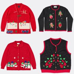 Wholesale Vintage Christmas Sweaters Bundle | 10pc..