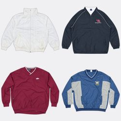 Vintage Lightweight Sport Windbreaker Jackets Lot