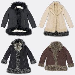 Faux Suede Fur Trim Afghan Coats33