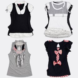 Women Layered and Striped Blouses-AV-207