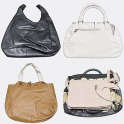 Assorted Leather and Woven Handbags Lot