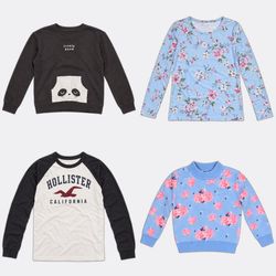 Kids Crewneck Sweatshirts and Long Sleeve Tops